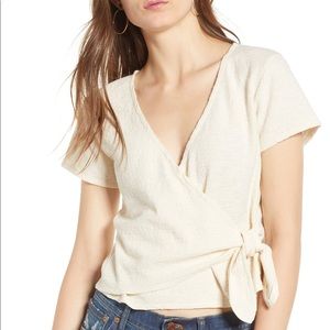 Madewell texture and thread wrap top size small